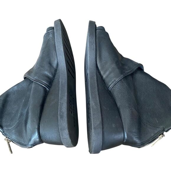 A.S.98 Black Leather Zipper Back Sandals size 39 Fits US 8.5-9 - Picture 4 of 9